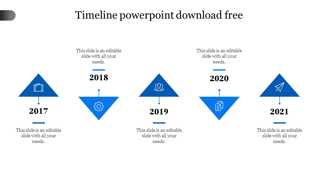 timeline powerpoint download free-Blue